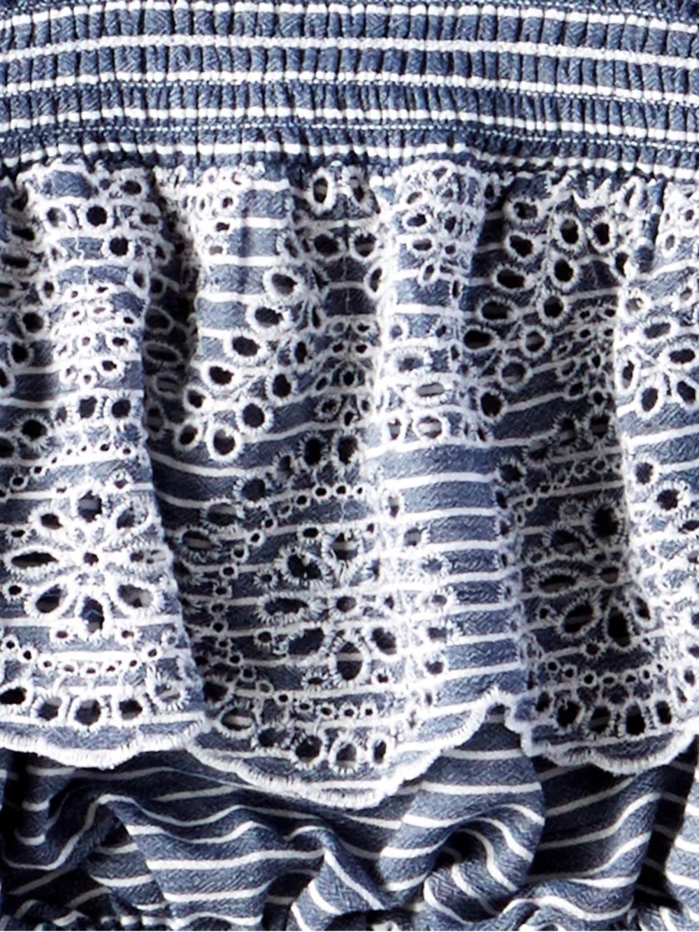 Smocked Strapless Eyelet Ruffle Summer Set - Picture 5 of 11